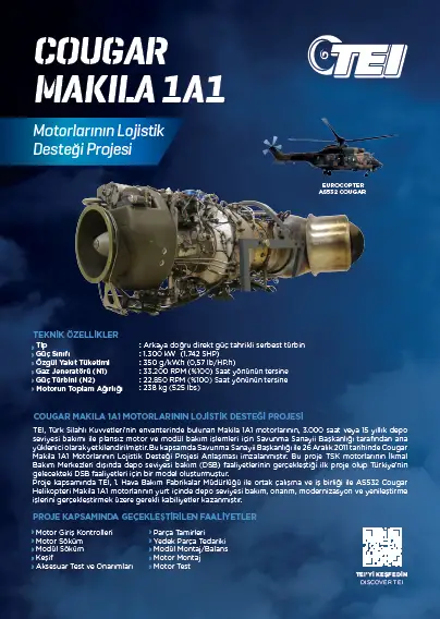 Cougar Makila 1A1 Motorlarının Lojistik Desteği Projesi