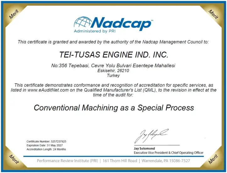 NADCAP Conventional Machining