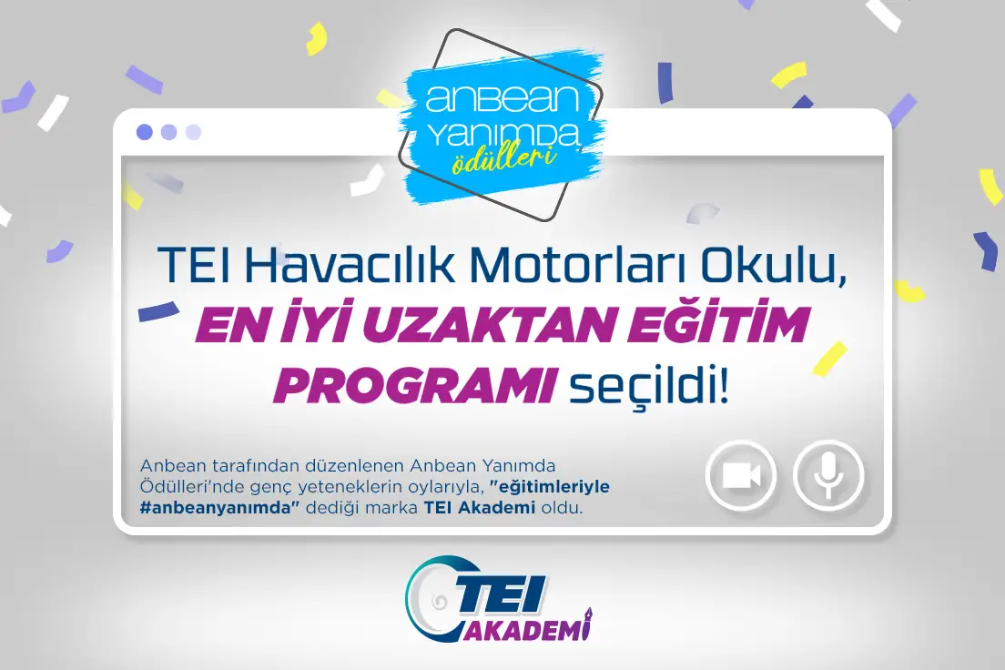 TEI Havacılık Motorları Okulu, En İyi Uzaktan Eğitim Programı Seçildi